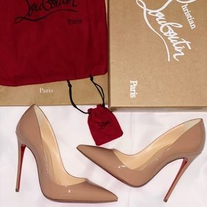 Authentic Christian Louboutin Nude Patent So Kate